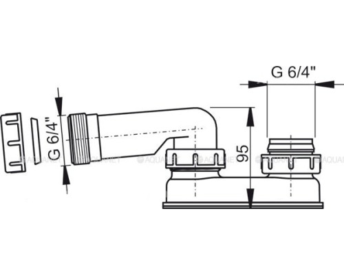 Гидрозатвор AlcaPlast A53-6/4"