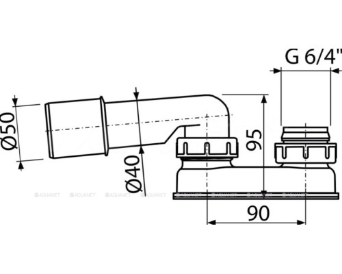 Гидрозатвор AlcaPlast A53-DN50 Ø50