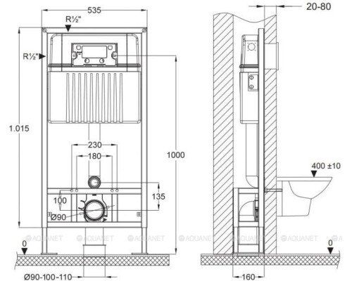 Инсталляция для подвесного унитаза Bettoserb Sava Free Standing 40006480