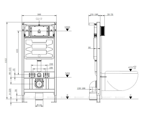 Инсталляция для унитаза Allen Brau Pneumatic Pro 9.11101.20