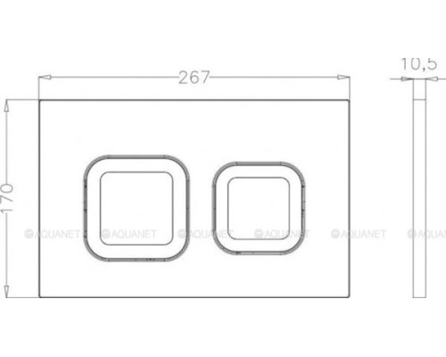 Инсталляция для унитаза BETTOSERB Sava Fix Slim SET40006472 с клавишей смыва хром матовый