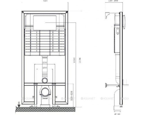 Инсталляция для унитаза BETTOSERB Sava Fix Slim SET40006472 с клавишей смыва хром матовый