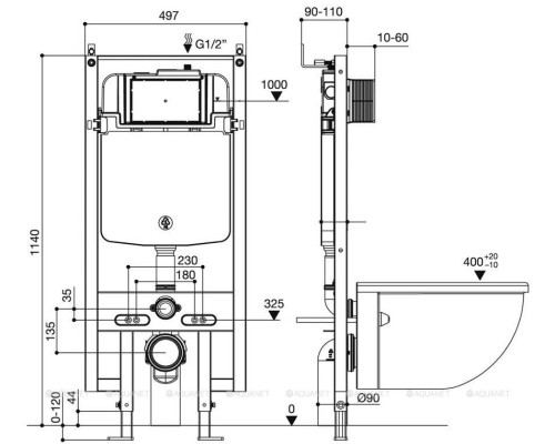 Инсталляция для унитаза Jacob Delafon 38064-NF