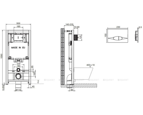 Инсталляция для унитаза Jacob Delafon E21822-CP