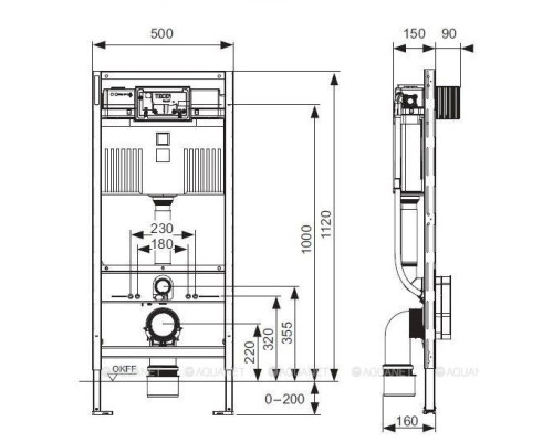 Инсталляция для унитаза TECE Profil 9300300