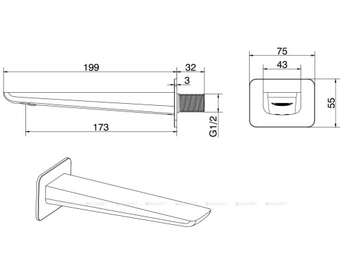 Излив Allen Brau Infinity 5.21020-31 черный матовый