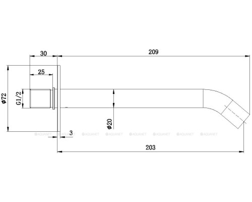 Излив Allen Brau Priority 5.31B18-BN никель браш