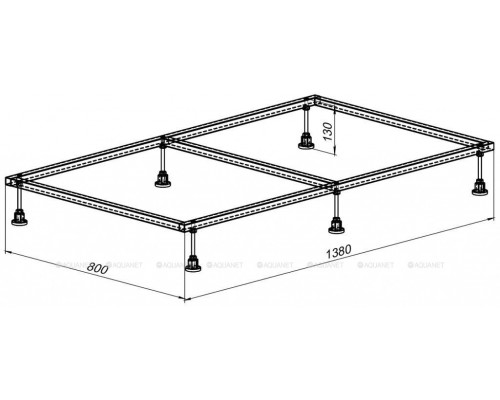Каркас для поддона Aquanet 138х80
