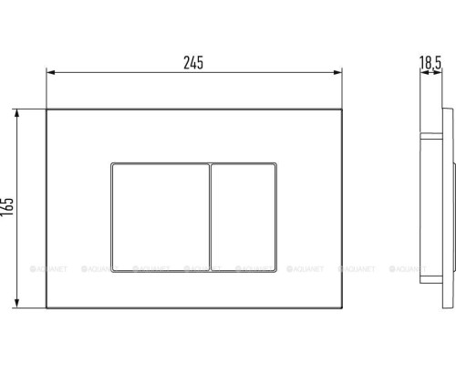 Клавиша смыва Jacob Delafon E38065-BMT черный матовый