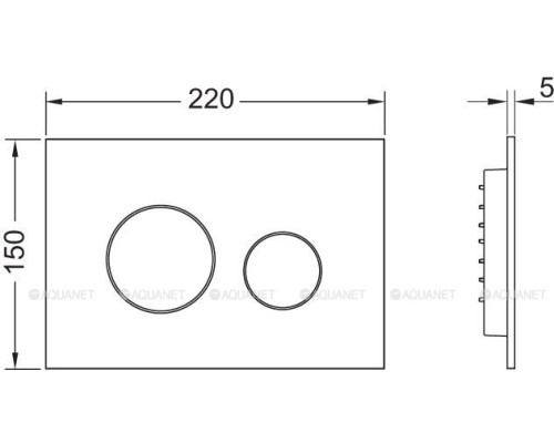 Кнопка смыва TECE Loop 9240922 хром матовый