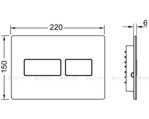 Кнопка смыва TECE TECEsolid 9240433 белая матовая