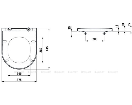 Крышка-сиденье для унитаза Laufen Kartell 8.9133.3.000.000.1