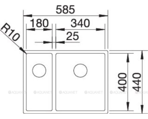 Кухонная мойка Blanco Claron 340/180-U 521609 нерж. сталь зерк.пол. левая