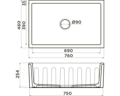 Кухонная мойка Omoikiri Mikura 76-Dali 4993023 Natceramic/белый с рисунком