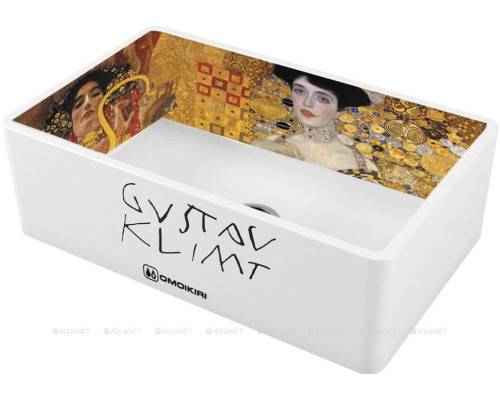 Кухонная мойка Omoikiri Mikura 76-Klimt 4993022 Natceramic/белый с рисунком