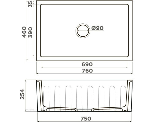 Кухонная мойка Omoikiri Mikura 76-Klimt 4993022 Natceramic/белый с рисунком