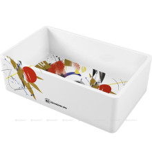 Кухонная мойка Omoikiri Mikura 76-Tokyo 4993021 Natceramic/белый с рисунком