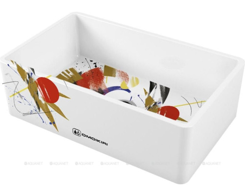 Кухонная мойка Omoikiri Mikura 76-Tokyo 4993021 Natceramic/белый с рисунком