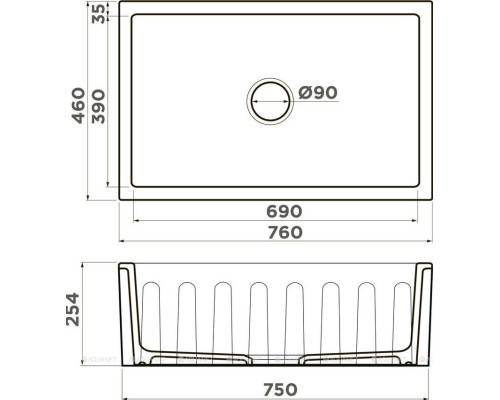 Кухонная мойка Omoikiri Mikura 76-Tokyo 4993021 Natceramic/белый с рисунком