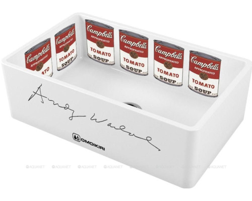 Кухонная мойка Omoikiri Mikura 76-Warhol 4993025 Natceramic/белый с рисунком
