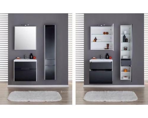 Зеркальный шкаф Aquanet Латина 70 белый