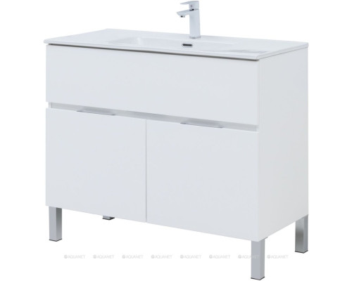 Мебель для ванной Aquanet Алвита New 100 1 ящик, 2 дверцы, белый матовый