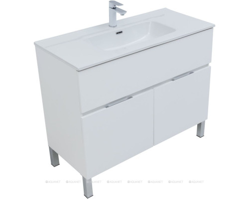 Мебель для ванной Aquanet Алвита New 100 1 ящик, 2 дверцы, белый матовый