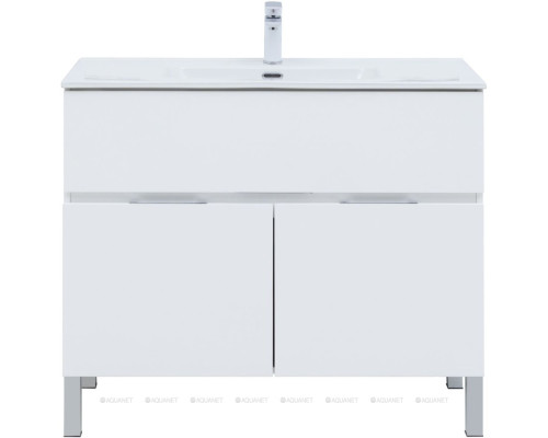 Мебель для ванной Aquanet Алвита New 100 1 ящик, 2 дверцы, белый матовый