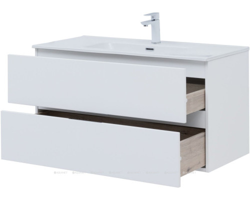 Мебель для ванной Aquanet Алвита New 100 2 ящика, белый матовый