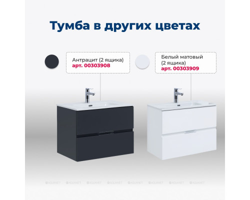 Мебель для ванной Aquanet Алвита new 70 белый матовый