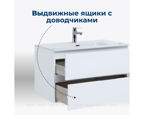 Мебель для ванной Aquanet Алвита new 90 белый матовый