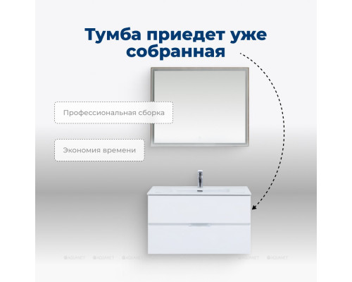 Мебель для ванной Aquanet Алвита new 90 белый матовый