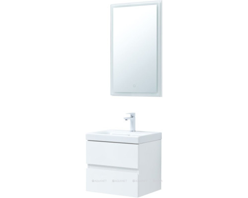 Мебель для ванной Aquanet Беркли 50 белый глянец (2 ящика)