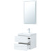 Мебель для ванной Aquanet Беркли 50 белый глянец (2 ящика)