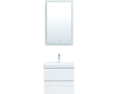 Мебель для ванной Aquanet Беркли 50 белый глянец (2 ящика)