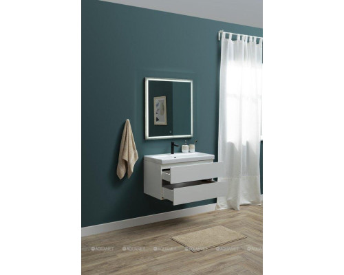 Мебель для ванной Aquanet Беркли 60 белый/дуб рошелье (зеркало дуб рошелье)