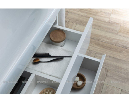 Мебель для ванной Aquanet Беркли 60 белый/дуб рошелье (зеркало дуб рошелье)