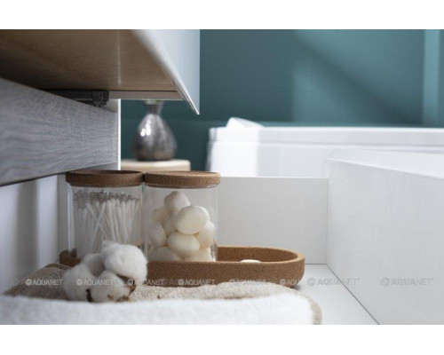 Мебель для ванной Aquanet Беркли 60 белый/дуб рошелье (зеркало дуб рошелье)