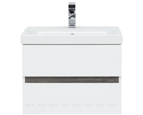 Мебель для ванной Aquanet Беркли 60 белый/дуб рошелье (зеркало дуб рошелье)