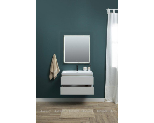 Мебель для ванной Aquanet Беркли 60 белый/дуб рошелье (зеркало дуб рошелье)
