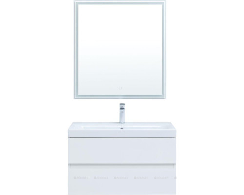 Мебель для ванной Aquanet Беркли 80 белый глянец (2 ящика)