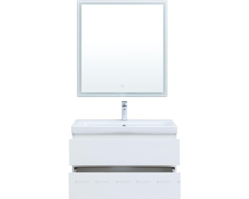 Мебель для ванной Aquanet Беркли 80 белый глянец (2 ящика)