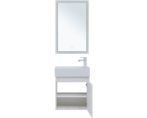Мебель для ванной Aquanet Nova Lite 50 белый глянец (с дверцей)