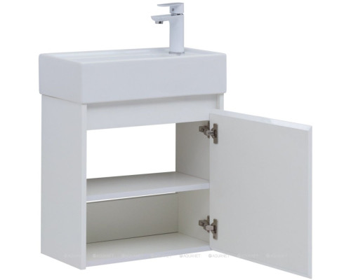 Мебель для ванной Aquanet Nova Lite 50 белый глянец (с дверцей)