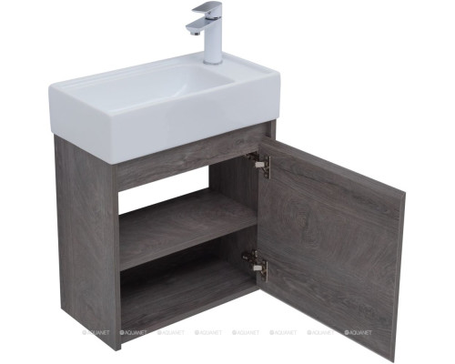 Мебель для ванной Aquanet Nova Lite 50 дуб рошелье (с дверцей)