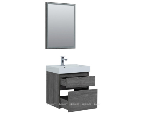 Мебель для ванной Aquanet Nova Lite 60 дуб рошелье (2 ящика)