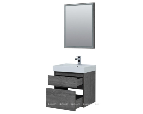 Мебель для ванной Aquanet Nova Lite 60 дуб рошелье (2 ящика)