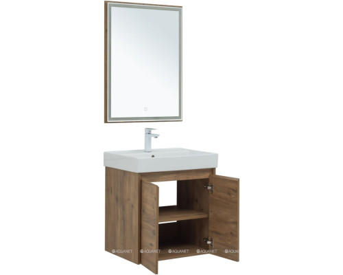 Мебель для ванной Aquanet Nova Lite 60 дуб рустикальный (2 дверцы)