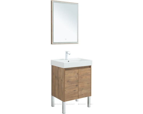 Мебель для ванной Aquanet Nova Lite 60 дуб рустикальный (2 дверцы)