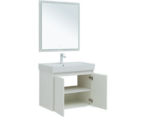 Мебель для ванной Aquanet Nova Lite 75 белый глянец (2 дверцы)
